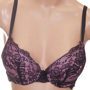 Lace Overlay Push Up Bra 38C left